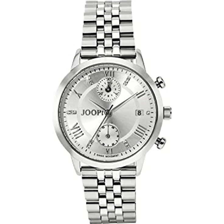 JOOP! Armbanduhr Damen Chronograph Analog, mit Edelstahl Armband, Silber, 5 bar Wasserdicht, Kommt in Uhren Geschenk Box, 2022839 – Bild 1