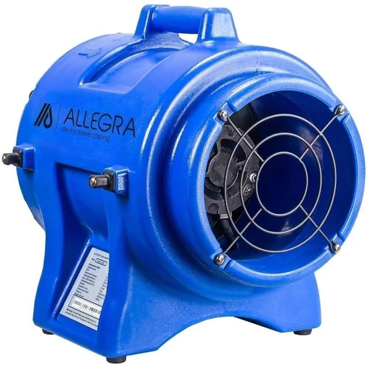 ALLEGRA Axiallüfter AL1500, Hochleistungsventilator mit 1250 m²/h Luftumwälzung und leichtem Transportgewicht