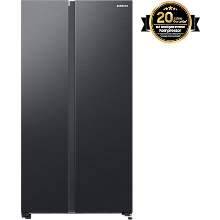 Samsung Side-by-Side mit SmartThings AI Energy Mode und Twist Ice Maker, 628 L Premium Black Steel