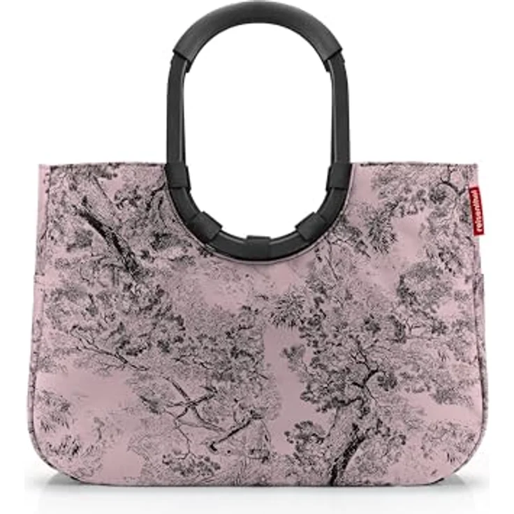 reisenthel loopshopper L jacquard rose, Einkaufstasche mit 25 l Volumen, rosa, wasserabweisendes Polyester – Bild 1