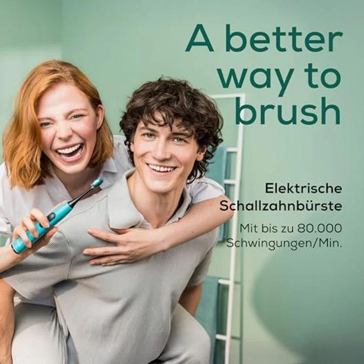 Beurer SC 50 Green Planet Ocean Breeze, Schallzahnbürste mit 5 Reinigungsprogrammen, integriertem Andrucksensor und LCD-Display, umweltfreundliches Design – Bild 2