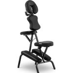 Physa Massageliege Massagestuhl MONTPELLIER BLACK klappbar Schwarz - Stabil, ergonomisch, pflegeleicht