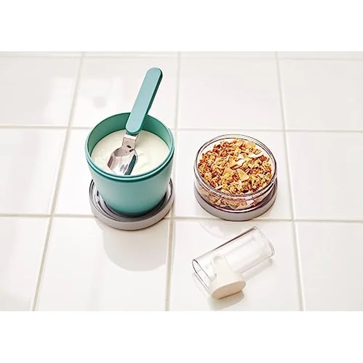 Mepal Lunchbox Klapplöffel Set mit Lunchpot Mini Ellipse, auslaufsicher, mikrowellen- und gefriergeeignet, Nordic Sage – Bild 7
