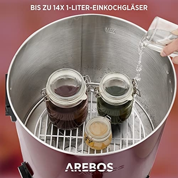 Arebos Glühweinkocher 1650W |Heißgetränkespender| 20L