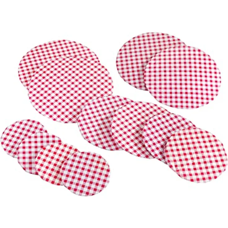 Maximex Topfhauben-Set Karo Klassik 12-teilig - 12-teilig, Polyethylen, Rot