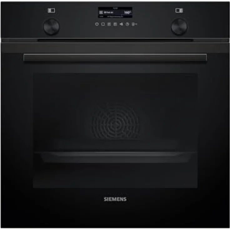 Siemens HB279GBB3, Pyrolyse-Backofen Deep Black Inox mit 14 Funktionen, cookControl40, Air Fry, activeClean, 3D Heißluft