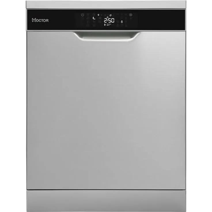 MOCTOR DW70014AS Geschirrspüler freistehend, Silber, 14 Gedecke, Aquastop, WIFI Funktion, Auto Door