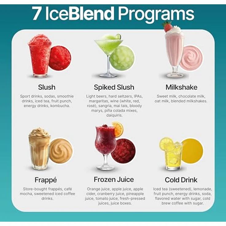 SEGER SuperSlush 2L, 7-in-1 Slush Maschine mit 7 Programmen, Selbstreinigung und InstantFreeze-Technologie in 15 Minuten für Slushies, Cocktails, Milchshakes und mehr – Bild 3