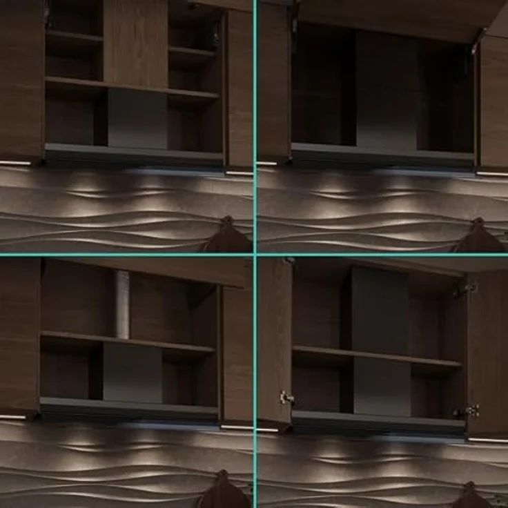 Siemens LJ67BDP60, iQ500 Integrierte Designhaube, 60 cm, Klarglas schwarz bedruckt, mattschwarz, mit Home Connect und dimmbarer LED-Beleuchtung – Bild 8
