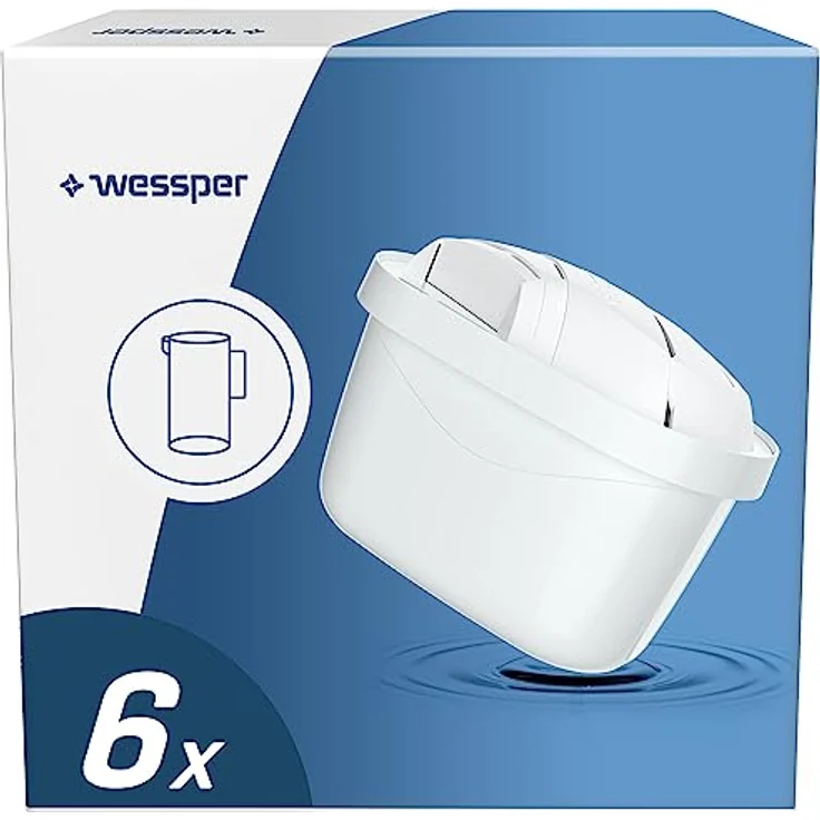Wasserfilter für Brita Maxtra Plus | 6 Pack Maxtra+ Kartuschen Amazon Brita Wasserfilter Filter mit Aktivkohle und Lonenaustauscherharz | Passt zu Brita Marella, Maxtra Wasser Kanne – Bild 1