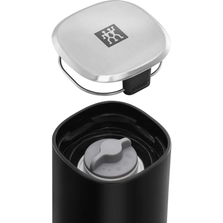Zwilling SPICES Gewürzmühle, Pfeffermühle + Salzmühle im Upside-Down-Design, salbeigrün und schwarz, stufenlos einstellbar, hochwertige Keramik – Bild 2