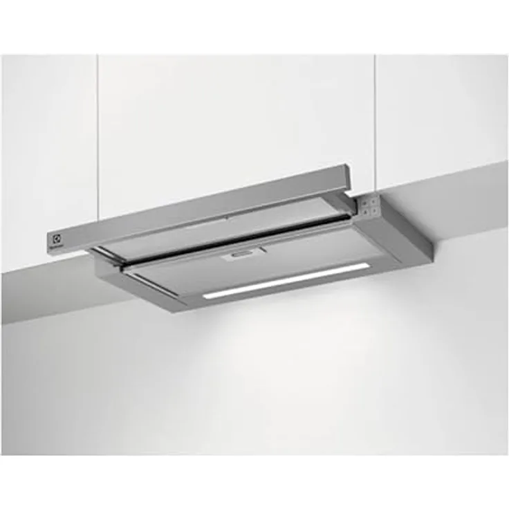 Electrolux LFP416X Flachschirmhaube, 60cm, grau, mit LED-Beleuchtung und 3 Leistungsstufen