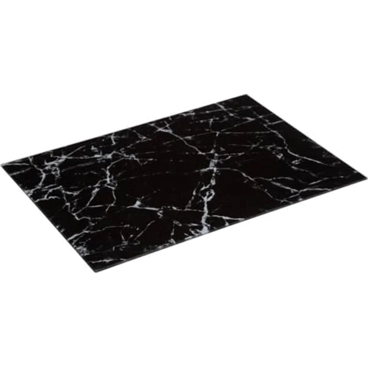 Schneidebrett aus Glas mit Marmor-Muster, schwarz, 30 x 40 cm – Bild 2
