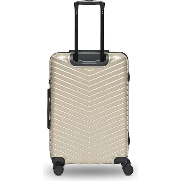 REDOLZ Ultraleicht Hartschalen Check-in Koffer | Mittelgroßer Trolley 43 x 28 x 66 cm | mit Dehnfalte 3 cm erweiterbar nur 3,4 kg | 4 Doppelrollen & TSA-Schloss (Essentials 18) rot – Bild 3