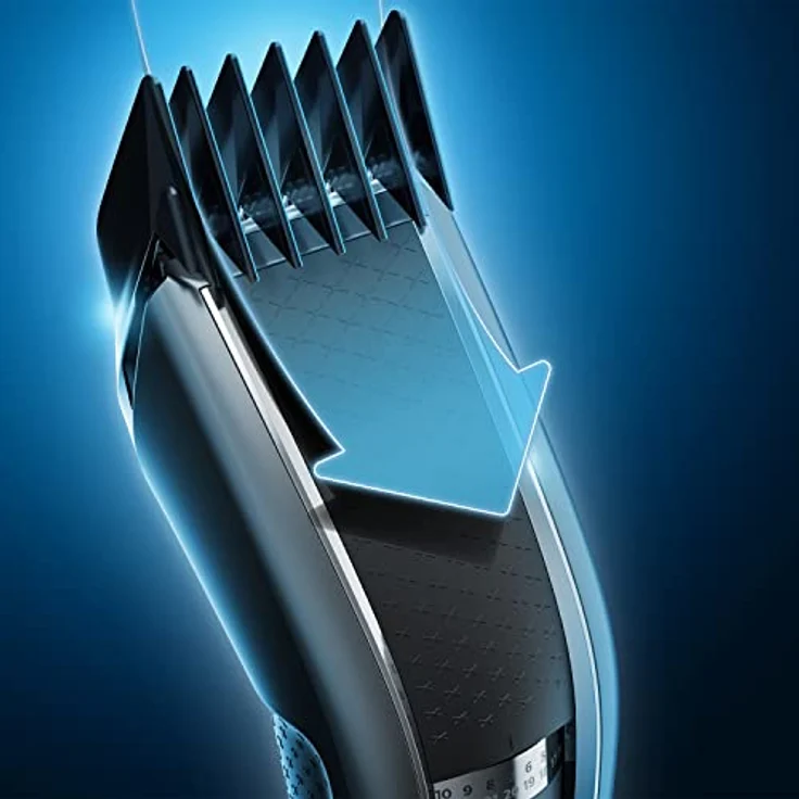 Philips HC7650-15, Haarschneider für Zuhause mit 28 Längeneinstellungen, Frisierumhang, Kamm, Schere und Aufbewahrungstasche – Bild 4
