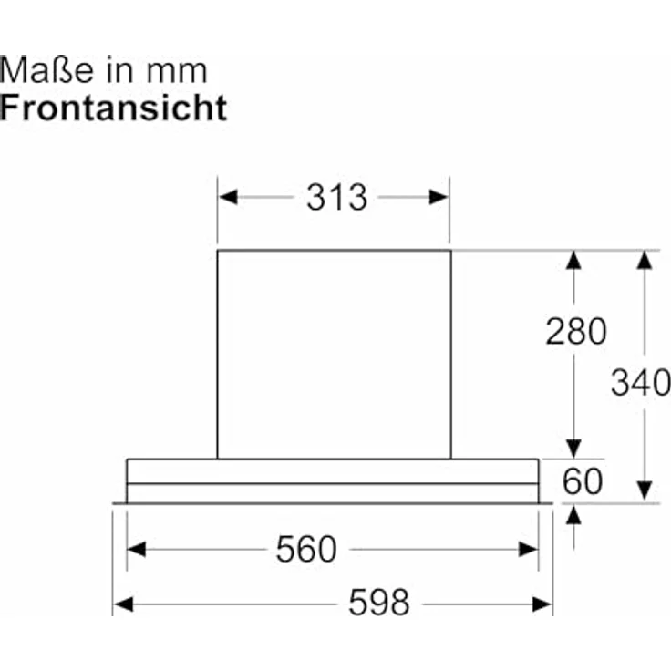 Siemens LJ67BDP60, iQ500 Integrierte Designhaube, 60 cm, Klarglas schwarz bedruckt, mattschwarz, mit Home Connect und dimmbarer LED-Beleuchtung – Bild 6