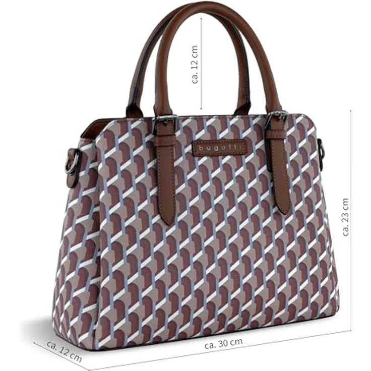 bugatti Ella Handtasche 28 cm, rot, 100% Polyester, Henkeltasche – Bild 3