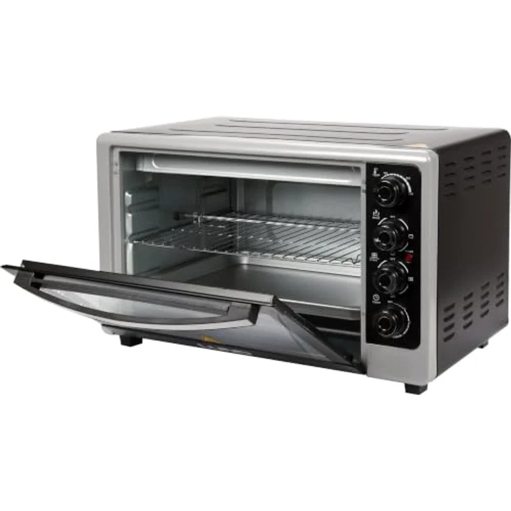 LUND Elektrobackofen 2000W 48l, Multifunktionsbackofen mit Drehspieß, Thermoumwälzung, 4 Heizmodi, Timer bis 60 Minuten – Bild 2