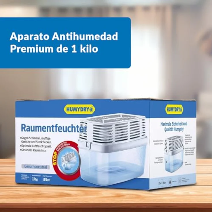 Humydry Luftentfeuchter Premium 1000g, 28100C6 - Ideal für Räume bis 80m³ (35m²) – Bild 4