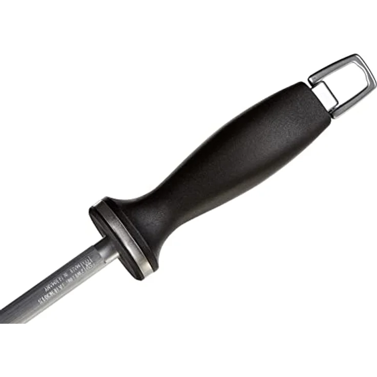 Zwilling Wetzstahl aus geriffeltem, hoch karbonisiertem und hartverchromtem Stahl, 26 cm, Schwarz [Made in Germany] – Bild 5
