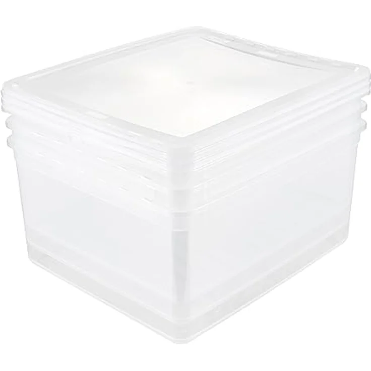 keeeper Aufbewahrungsboxen mit Air Control System, 3-teiliges Set, Höhe: 18 cm, 3 x 18 l, 39 x 33,5 x 18 cm, Bea, Transparent – Bild 4