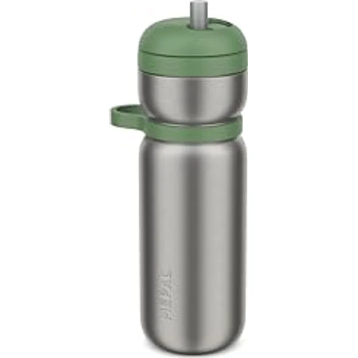 Mepal Thermo-Trinkflasche Twist Sport, auslaufsicher, vakuumisoliert für 6 Stunden warm/10 Stunden kalt, 600 ml, moss green – Bild 1