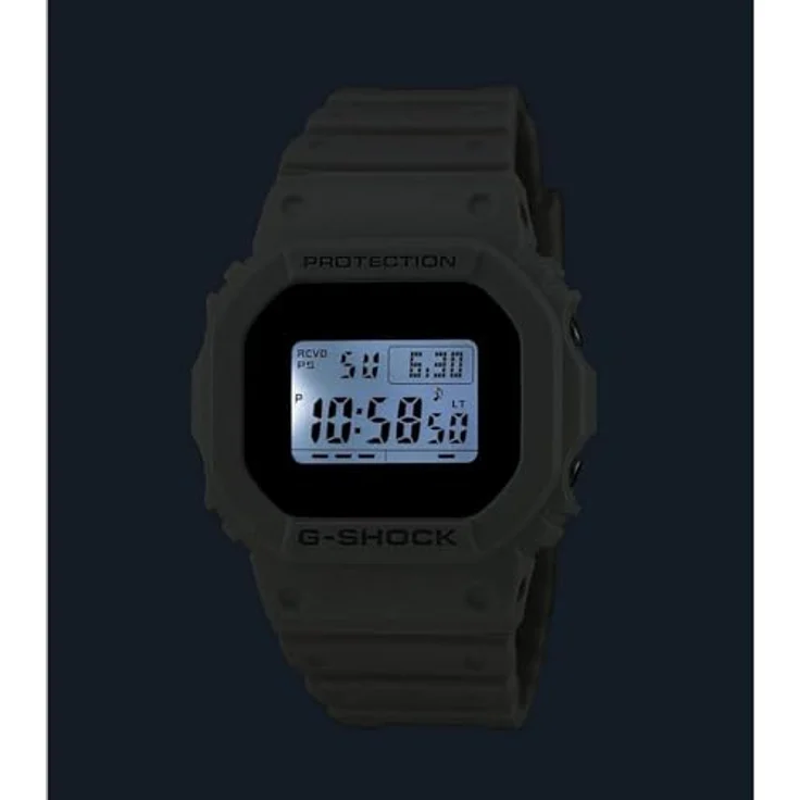 CASIO G-SHOCK GW-5000HS-7ER, Funkchronograph mit Solarbetrieb, digitale Herrenuhr, bis 20 bar wasserdicht, Resinarmband, weiß – Bild 4