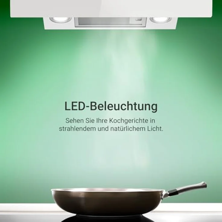 KKT KOLBE Dunstabzugshaube TRIO6025W, 60cm Wandhaube kopffrei mit Gestensteuerung, 782cbm/h, Weiß, Glas, SensorTouch Bedienung, LED-Beleuchtung – Bild 4