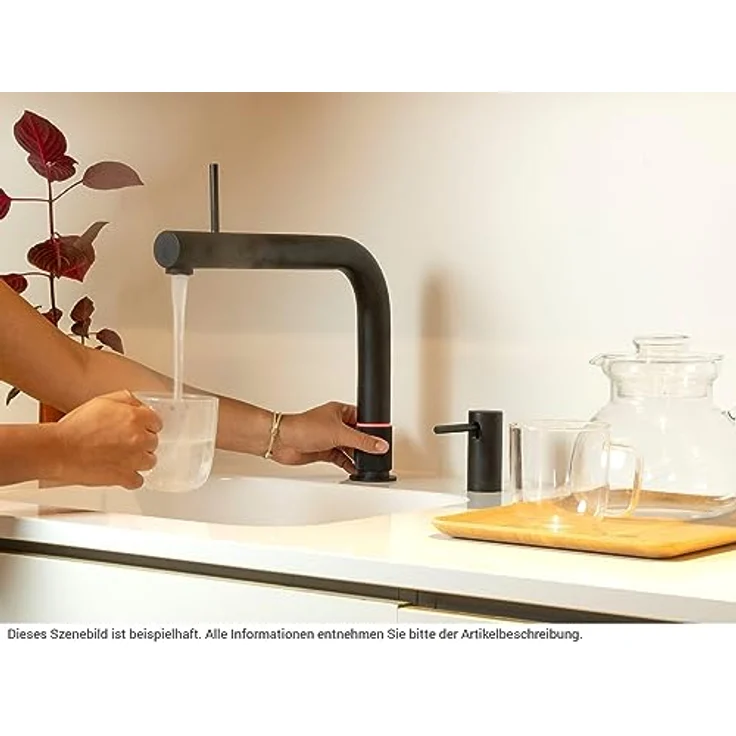 Quooker PRO3 & Cube | Front BLK (Schwarz) inkl. Cube-Filter - Wasserkocher mit kochendem, sprudelndem und stillem Wasser, modernes Design – Bild 3