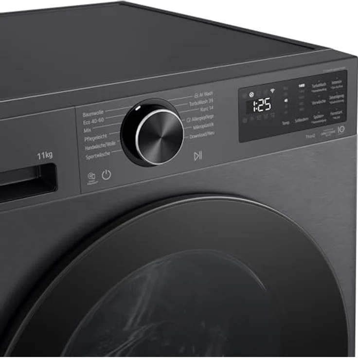 LG F4WX701YB Waschmaschine 11 kg Schwarz, Schaumerkennung, smarte Bedienung, 12 Programme, WLAN-fähig – Bild 5