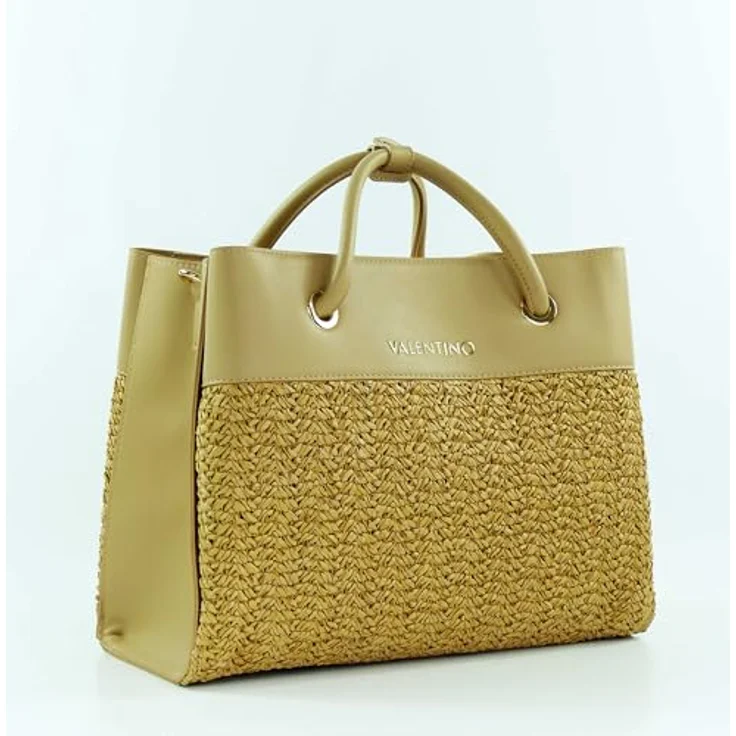 Valentino Alexia Summer Shopper Tasche, 35 cm, braun, 100% Bast – Bild 3