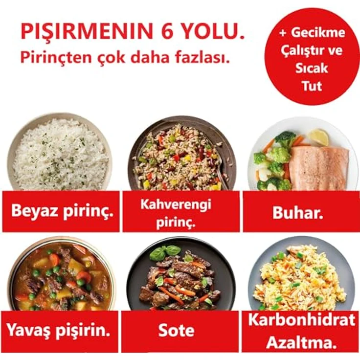 Instant Pot Instant Reiskocher und Dampfgarer - Automatischer, vielseitiger Reiskocher, Dampfgarer und Sauté-Pfanne/Bratpfanne (12 Tassen / 2,8 l) - bis zu 20 Portionen, silber – Bild 4