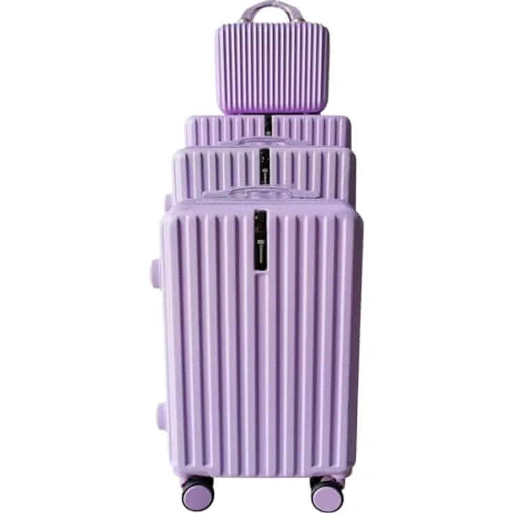NTK-Collection Hartschalenkoffer 4er-Set Leandra, Lila Trolley mit Teleskopgriff