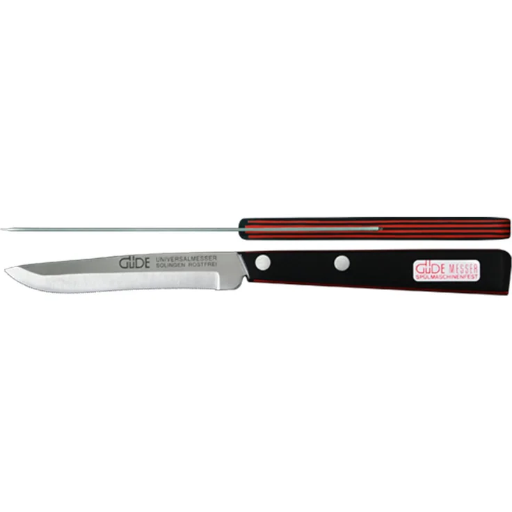 Güde Messer Solingen Vielzweckmesser Güde Universalmesser, rostfreier Spezialmesserstahl, eisgehärtet, farbig gestreifter Griff – Bild 1