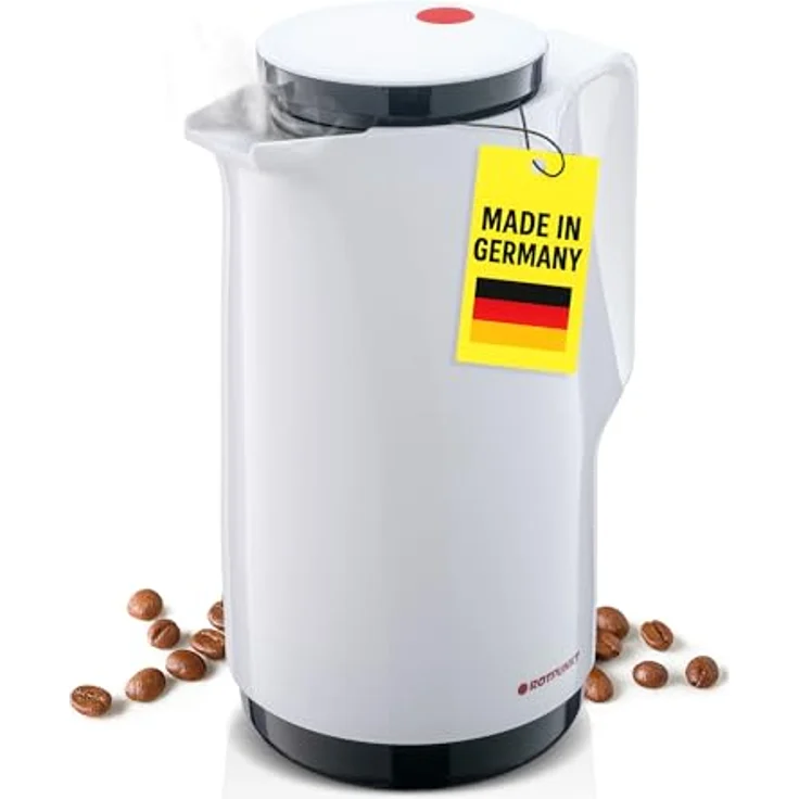 ROTPUNKT Isolierkanne 760 MAXIMA 1,0 l | Zweifunktions-Drehverschluss | BPA Frei- gesundes Trinken | Made in Germany | snow – Bild 2