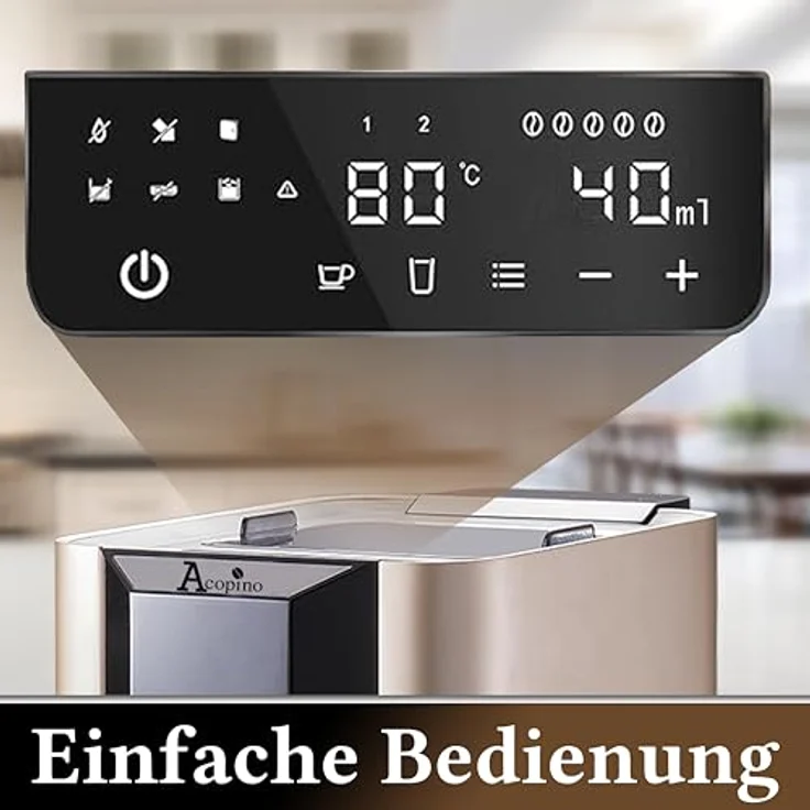 Acopino Venezia weiiß Kaffeevollautomat mit integriertem Mahlwerk – Bild 4