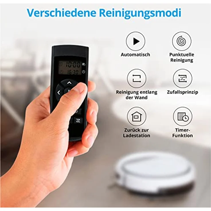 MEDION Saugroboter mit Ladestation E32 (Roboterstaubsauger für Hartböden, Fliesen, Laminat, Tierhaar optimiert, Direktabsaugung, autom. Rückkehr zur Ladestation) – Bild 4