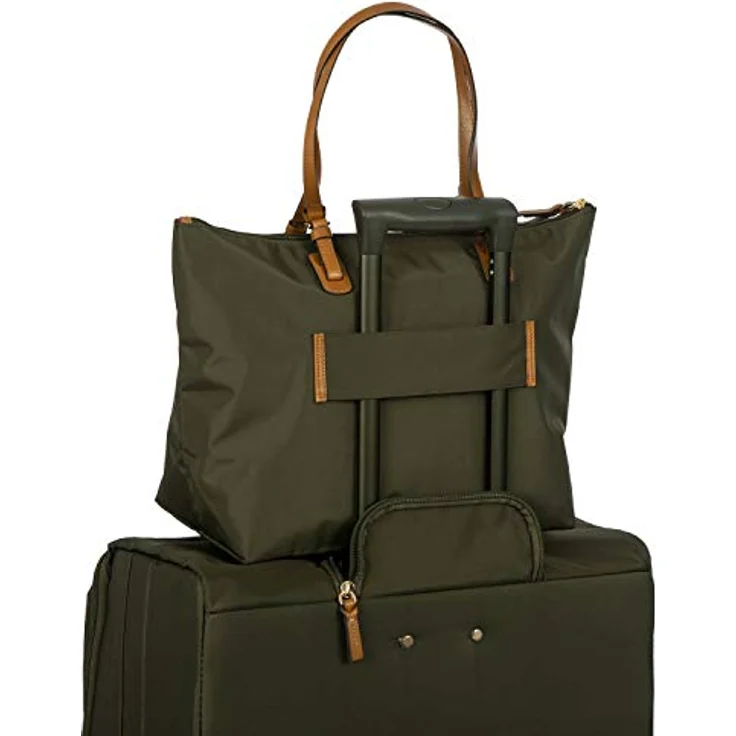 Brics X-BAG SHOPPINGBAG, Handtasche und Einkaufstasche mit A4-Hauptfach und Reißverschlussetui, Grün – Bild 3
