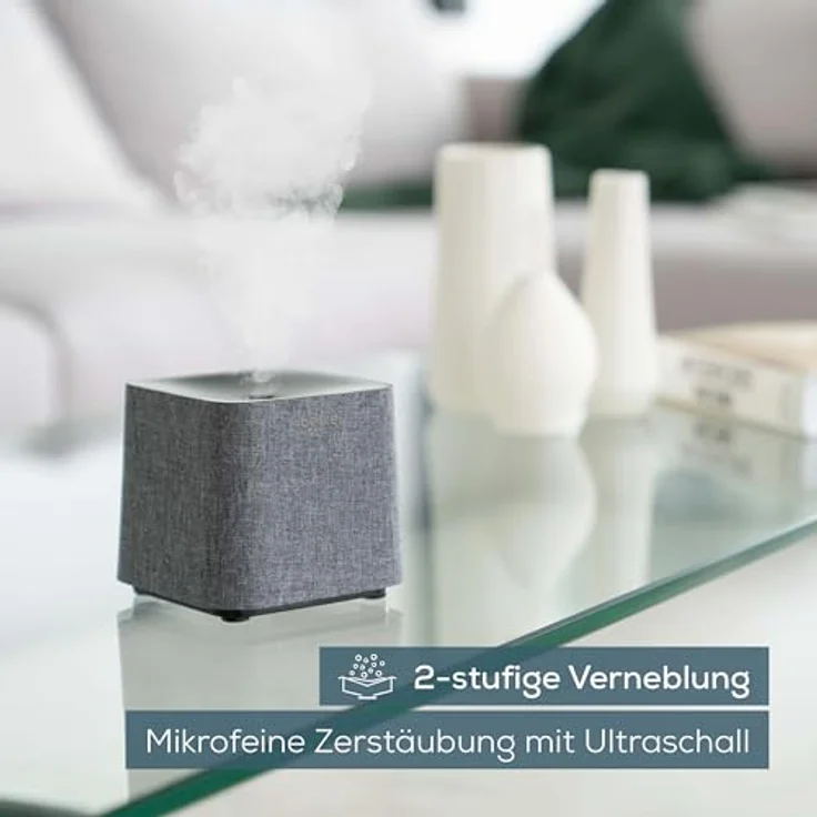 BEURER Diffuser LA 35, 0,12 l Wassertank, energiesparend, geräuscharm, grau – Bild 2
