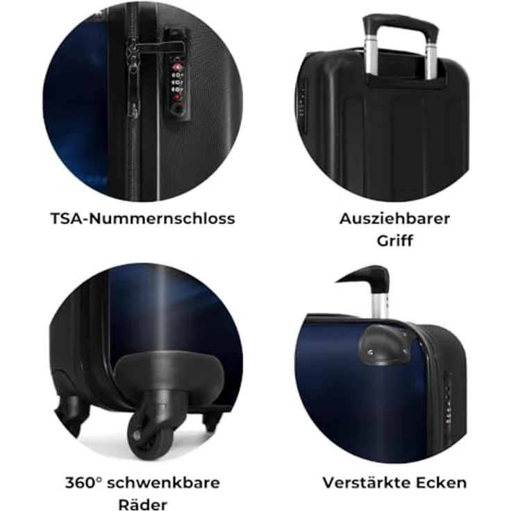 NoBoringSuitcases.com© Kinderkoffer Auto - Blau - Jungen - Kind 67 cm - 72 L, 4 Rollen, Mittelgroßer Reisekoffer mit Rollen für 20kg – Bild 8