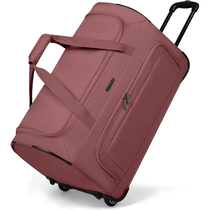 Redolz Duffle Essentials 2 Rollen Reisetasche, 37 cm, rosa, 80 l mit arretierbarem Griff und Reißverschlussfächern – Bild 1