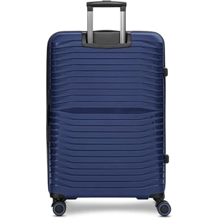 Stratic Hartschalen-Trolley Shine, 4 Rollen, Polypropylen, bruch- und kratzfest, schwarz – Bild 2