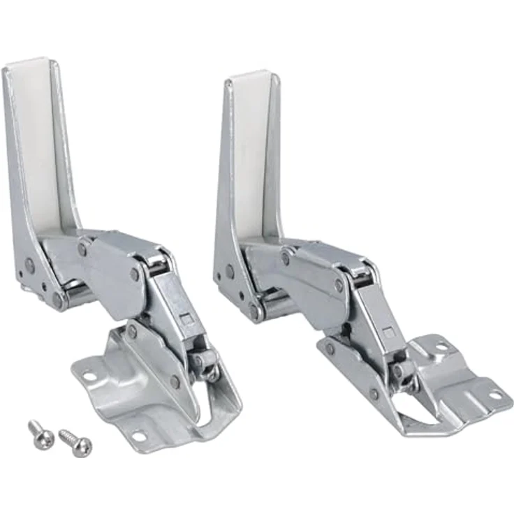 LUTH Premium Profi Parts Türscharnier Set, oben und unten, silbern, kompatibel mit Bosch Siemens 12004051, für Kühlschrank und Gefrierschrank – Bild 1