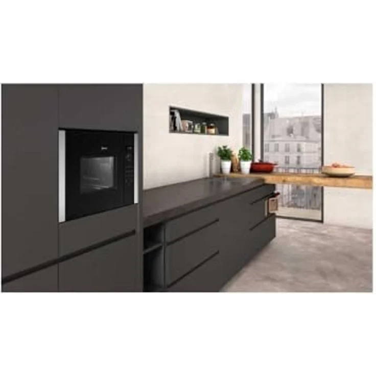 NEFF Mikrowelle HLAWD23N1F, 800 W Edelstahl, grau, mit LED-Anzeige – Bild 5
