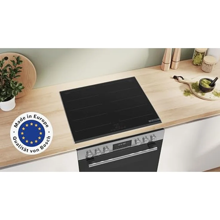 Bosch Einbauherd-Set HND679LS67, Serie 6 Einbau-Herd 60 cm mit Pyrolyse-Selbstreinigung und 3D-Heißluft, Serie 4 Induktionskochfeld 60 cm mit Flex Induction, herdgestützt – Bild 3