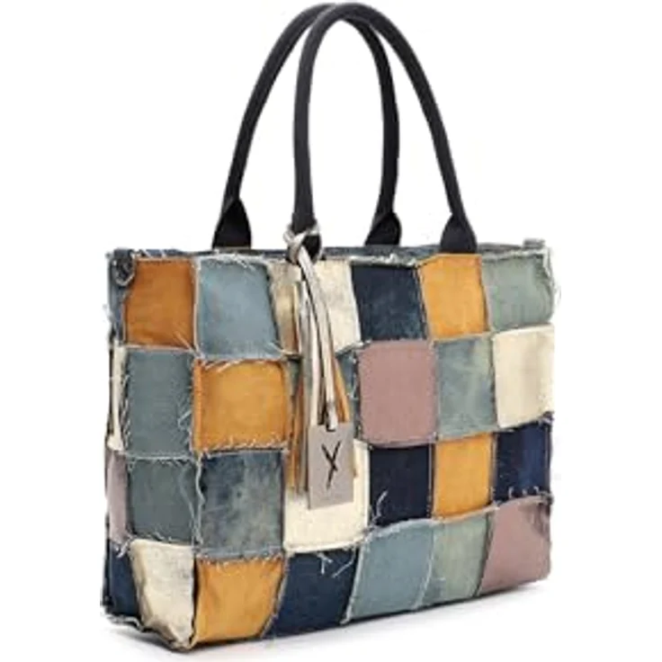 SURI FREY Shopper SFY Ashley, für Damen in Mix-Optik, veganes Material, Baumwolle, Reißverschluss – Bild 5