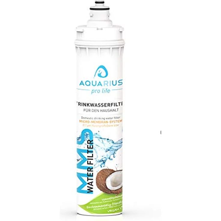 AQUARIUS pro life Trinkwasserfilter - Ersatzkartusche für unseren Einbauwasserfilter - 0,1 Mikron Porengröße - Micro-Membran-System - bis zu 11.200 Liter/Jahr - Aktivkohlefilter + Keimsperre – Bild 1