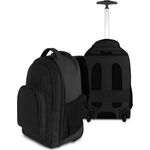 normani Daypack Rucksack mit Trolleyfunktion 30 Liter Yori, Trolley-Rucksack mit Rollen, Schwarz