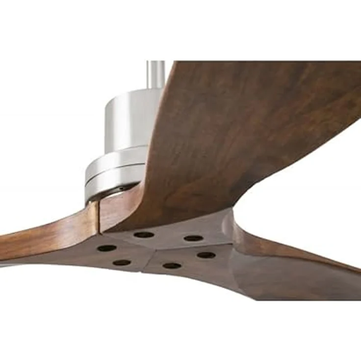 FARO BARCELONA Deckenventilator Barcelona 33370DC LANTAU Niquel/Nussbaum, Nickel satiniert, DC-Motor, nicht dimmbar – Bild 2