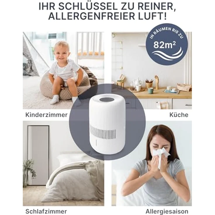Comedes Umecto 600 Luftbefeuchter für Räume bis 82m², Kaltverdunstung, Tank 4 l, Befeuchtungsleistung bis zu 600 ml/h, 7 Farben Luftfeuchtigkeitsindikator, Automatikmodus, Smart-Home fähig – Bild 2